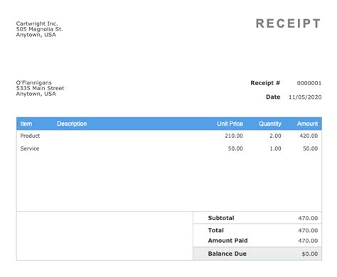 Receipts :: Skynova.com.